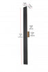 Elegant Lighting Waylen 4.5 x 48 inch Outdoor Wall Sconce in Black Model: OD506W48BK
