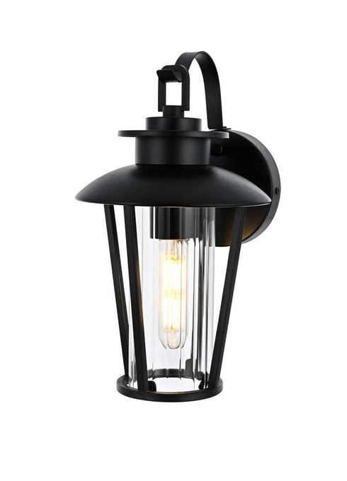 Elegant Lighting Wensley 7 inch Outdoor Pendant in Black Model: OD326W13BK