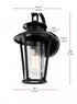 Elegant Lighting Wensley 7 inch Outdoor Pendant in Black Model: OD326W13BK