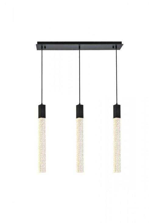 Elegant Lighting Weston 3 Light Pendant Model: 2066S32BK
