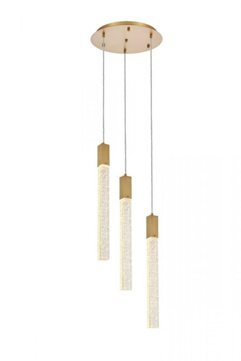 Elegant Lighting Weston 3 Light Pendant Model: 2067D16BK