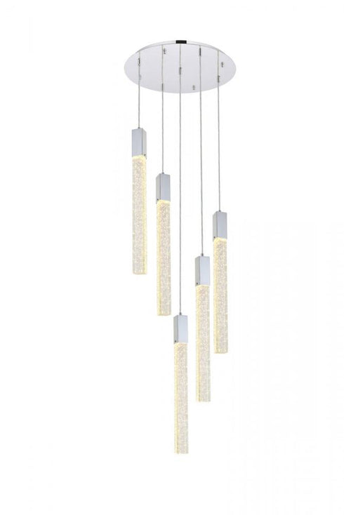 Elegant Lighting Weston 5 Light Pendant Model: 2067D20BK