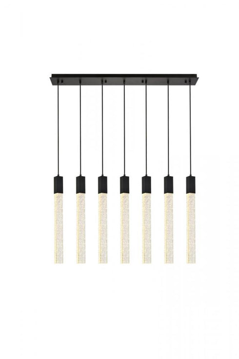 Elegant Lighting Weston 7 Light Pendant Model: 2066S42BK