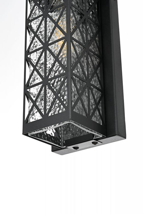 Elegant Lighting Wildey 7 inch Outdoor Pendant in Black Model: OD361W13BK