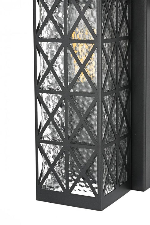Elegant Lighting Wildey 7 inch Outdoor Pendant in Black Model: OD361W13BK