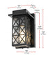 Elegant Lighting Wildey 7 inch Outdoor Pendant in Black Model: OD361W9BK