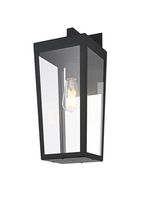 Elegant Lighting William 1 Light Wall Sconce W7.5 Inch E8.9 Inch H18.3 Inch in Black Model: OD405W18BK