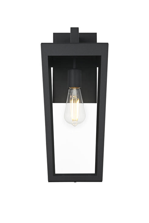 Elegant Lighting William 1 Light Wall Sconce W7.5 Inch E8.9 Inch H18.3 Inch in Black Model: OD405W18BK