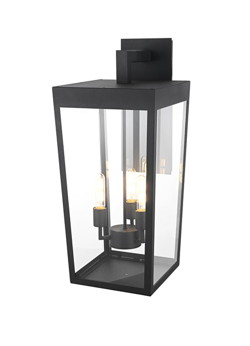 Elegant Lighting William 3 Light Wall Sconce W12.0 Inch E13.5 Inch H28.0 Inch in Black Model: OD405W28BK