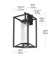 Elegant Lighting Willington 1 Light Wall sconce W12 Inch E13 Inch H25.5 Inch L1 in Black (1Box) Model: OD329W26BK