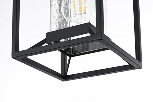 Elegant Lighting Willington 7 inch Outdoor Pendant in Black Model: OD329H13BK