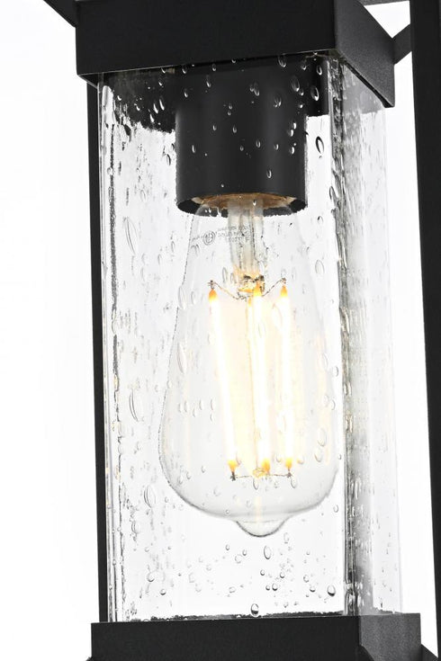Elegant Lighting Willington 7 inch Outdoor Pendant in Black Model: OD329H13BK