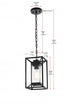 Elegant Lighting Willington 7 inch Outdoor Pendant in Black Model: OD329H13BK