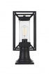 Elegant Lighting Willington 7 inch Outdoor Pendant in Black Model: OD329P16BK