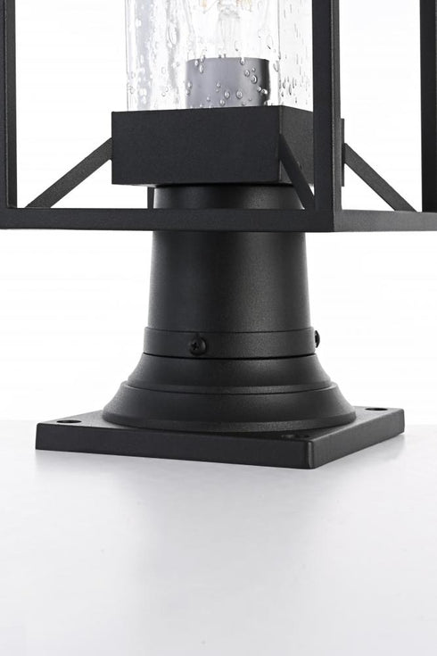 Elegant Lighting Willington 7 inch Outdoor Pendant in Black Model: OD329P16BK
