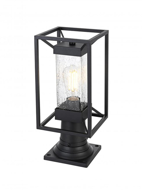 Elegant Lighting Willington 7 inch Outdoor Pendant in Black Model: OD329P16BK