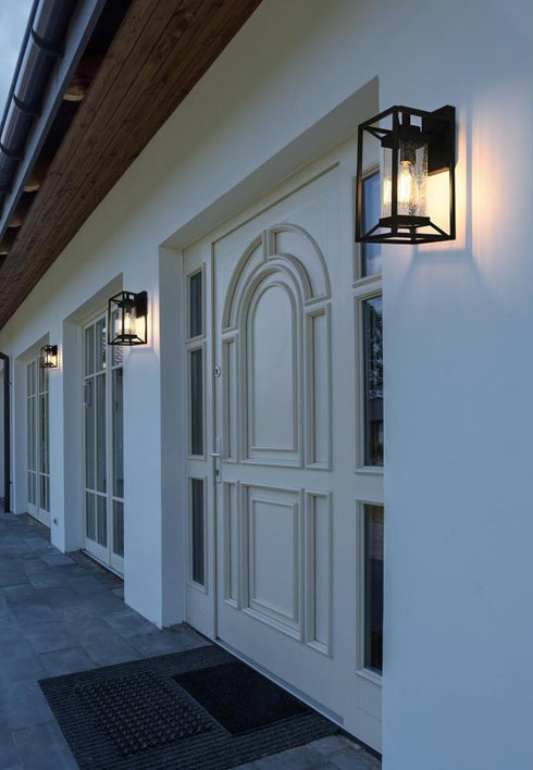 Elegant Lighting Willington 7 inch Outdoor Pendant in Black Model: OD329W14BK