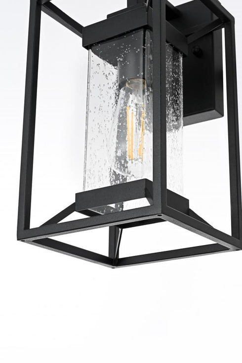 Elegant Lighting Willington 7 inch Outdoor Pendant in Black Model: OD329W14BK