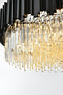 Elegant Lighting Willow 10 Light Pendant D32 Inch H14 Inch L11 Black in Black and Clear Finish Model: 3400D32BK