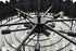 Elegant Lighting Willow 10 Light Pendant D32 Inch H14 Inch L11 Black in Black and Clear Finish Model: 3400D32BK