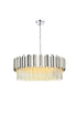 Elegant Lighting Willow 10 Light Pendant D32 Inch H14 Inch L11 Chrome in Chrome and Clear Finish Model: 3400D32C