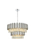 Elegant Lighting Willow 12 Light Pendant D32 Inch H19 Inch L12 Chrome in Chrome and Clear Finish Model: 3400G32C