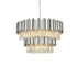 Elegant Lighting Willow 12 Light Pendant D32 Inch H19 Inch L12 Chrome in Chrome and Clear Finish Model: 3400G32C