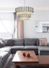 Elegant Lighting Willow 12 Light Pendant D32 Inch H19 Inch L12 Chrome in Chrome and Clear Finish Model: 3400G32C