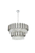 Elegant Lighting Willow 12 Light Pendant D32 Inch H19 Inch L12 Chrome in Chrome and Clear Finish Model: 3400G32C