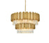Elegant Lighting Willow 12 Light Pendant D32 Inch H19 Inch L12 Satin Gold in Satin Gold and Clear Finish Model: 3400G32SG