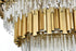 Elegant Lighting Willow 12 Light Pendant D32 Inch H19 Inch L12 Satin Gold in Satin Gold and Clear Finish Model: 3400G32SG