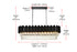 Elegant Lighting Willow 12 Light Pendant L47 Inch W14 Inch H14 Inch L12 Black in Black and Clear Finish Model: 3401G47BK