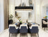 Elegant Lighting Willow 12 Light Pendant L47 Inch W14 Inch H14 Inch L12 Black in Black and Clear Finish Model: 3401G47BK