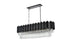 Elegant Lighting Willow 12 Light Pendant L47 Inch W14 Inch H14 Inch L12 Black in Black and Clear Finish Model: 3401G47BK