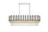 Elegant Lighting Willow 12 Light Pendant L47 Inch W14 Inch H14 Inch L12 Chrome in Chrome and Clear Finish Model: 3401G47C