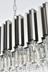 Elegant Lighting Willow 12 Light Pendant L47 Inch W14 Inch H14 Inch L12 Chrome in Chrome and Clear Finish Model: 3401G47C