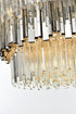 Elegant Lighting Willow 16 Light Pendant D40 Inch H19 Inch L16 Chrome in Chrome and Clear Finish Model: 3400G40C