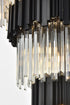 Elegant Lighting Willow 27 Light Pendant D40 Inch H59 Inch L29 Black in Black and Clear Finish Model: 3400GR40BK