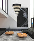 Elegant Lighting Willow 27 Light Pendant D40 Inch H59 Inch L29 Black in Black and Clear Finish Model: 3400GR40BK