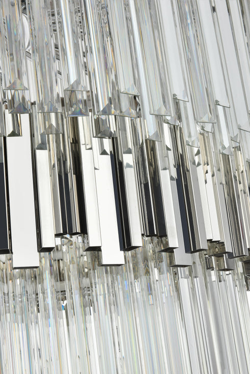 Elegant Lighting Willow 27 Light Pendant D40 Inch H59 Inch L29 Chrome in Chrome and Clear Finish Model: 3400GR40C