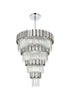 Elegant Lighting Willow 27 Light Pendant D40 Inch H59 Inch L29 Chrome in Chrome and Clear Finish Model: 3400GR40C