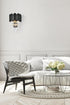 Elegant Lighting Willow 3 Light Wall Sconce W12 Inch H18 Inch L2 Black in Black and Clear Finish Model: 3400W12BK