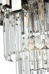 Elegant Lighting Willow 3 Light Wall Sconce W12 Inch H18 Inch L2 Chrome in Chrome and Clear Finish Model: 3400W12C