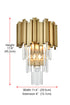 Elegant Lighting Willow 3 Light Wall Sconce W12 Inch H18 Inch L2 Satin Gold in Satin Gold and Clear Finish Model: 3400W12SG
