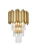 Elegant Lighting Willow 3 Light Wall Sconce W12 Inch H18 Inch L2 Satin Gold in Satin Gold and Clear Finish Model: 3400W12SG