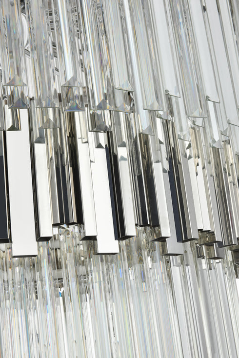 Elegant Lighting Willow 39 Light Pendant D48 Inch H79 Inch L45 Chrome in Chrome and Clear Finish Model: 3400GR48C