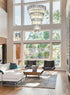 Elegant Lighting Willow 39 Light Pendant D48 Inch H79 Inch L45 Chrome in Chrome and Clear Finish Model: 3400GR48C