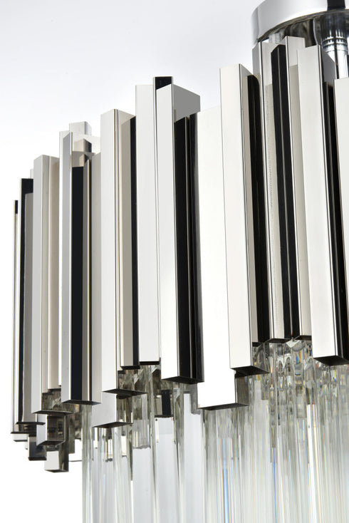 Elegant Lighting Willow 4 Light Flush Mount D16 Inch Chrome in Chrome and Clear Finish Model: 3400F16C