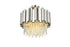 Elegant Lighting Willow 4 Light Flush Mount D16 Inch Chrome in Chrome and Clear Finish Model: 3400F16C