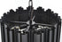 Elegant Lighting Willow 4 Light Pendant D16 Inch H14 Inch L3 Black in Black and Clear Finish Model: 3400D16BK